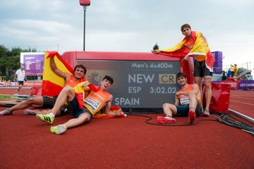 4x400m españa david garcia zurita angel gonzalez markel fernandez gerson pozo