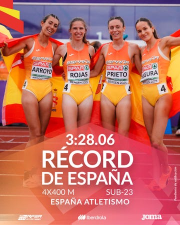 rocio arroyo natalia rojas ana prieto berta segura 4x400m
