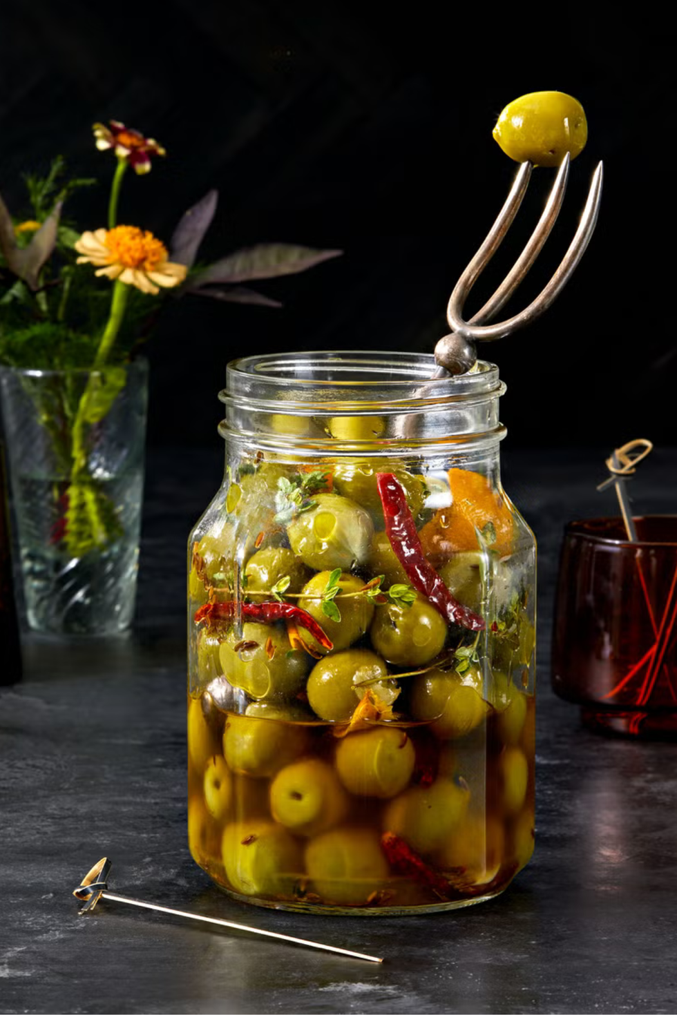 halloween appetizers marinated olives