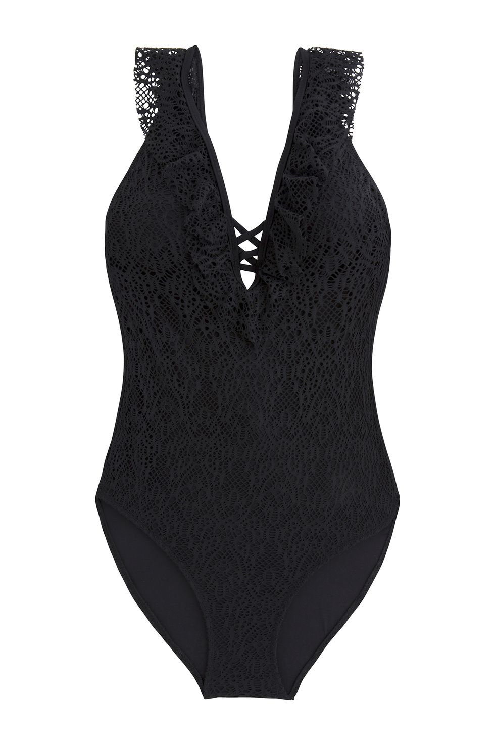 Clothing, Black, One-piece swimsuit, Monokini, Swimwear, Maillot, Neck, Dress, Lingerie top, 
