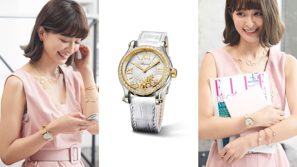 Watch, Analog watch, Product, Fashion accessory, Fashion, Pink, Wrist, Strap, Brand, Material property, 