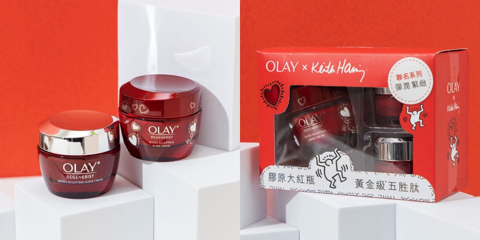 olay x keith haring「新生高效緊緻護膚霜」限定聯名款禮盒