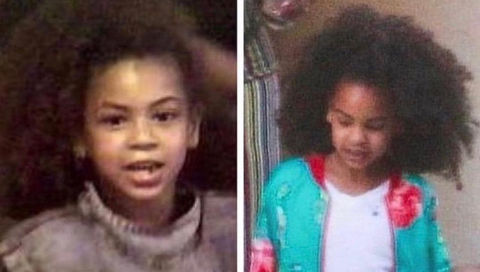 beyonce and her daughter blue ivy comparison