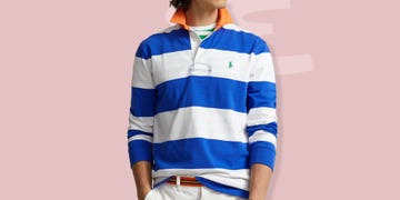 a person wearing a blue shirt