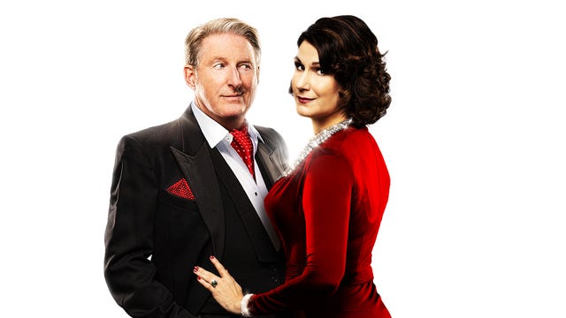 adrian dunbar and stephanie j block in kiss me, kate
