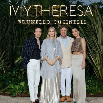 ed westwick, kelly rutherford, brunello cucinelli, and amy jackson at brunello cucinelli mytheresa event