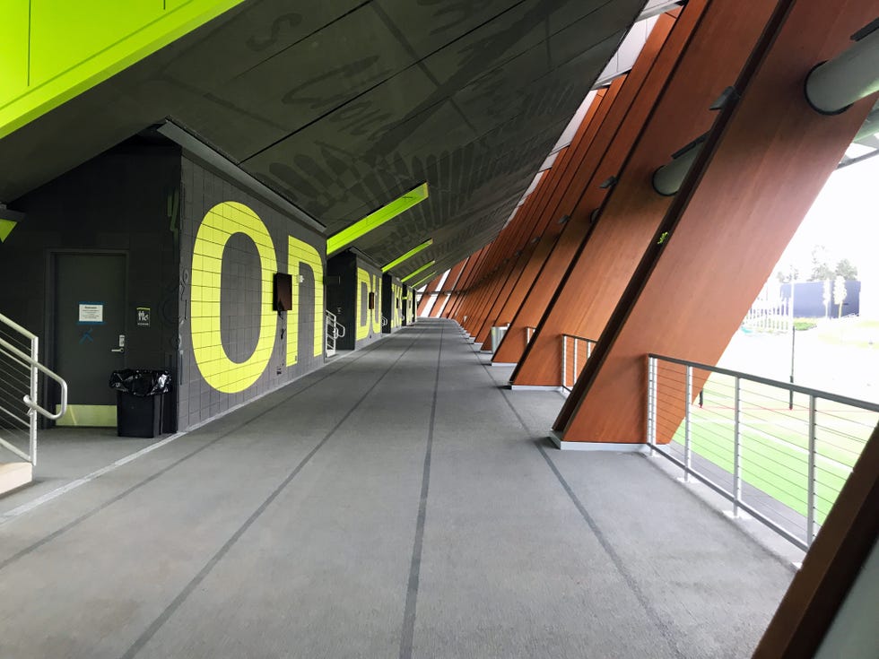 hayward field behind the scenes in oregon in march 2021