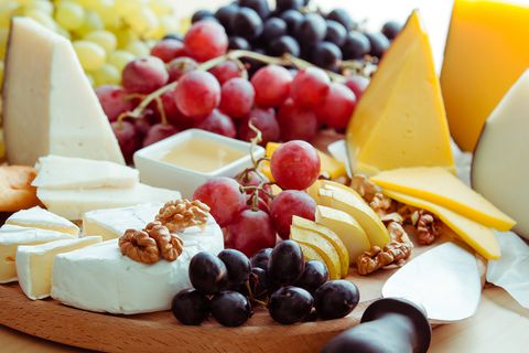 Fruit and cheese plate