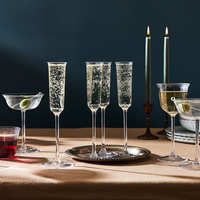 Vintage Etched Cocktail Glasses, Set of 6, Vintage 8 oz Champagne Glasses,  Cocktail Party Glasses, Vintage Champagne Toasting Glasses