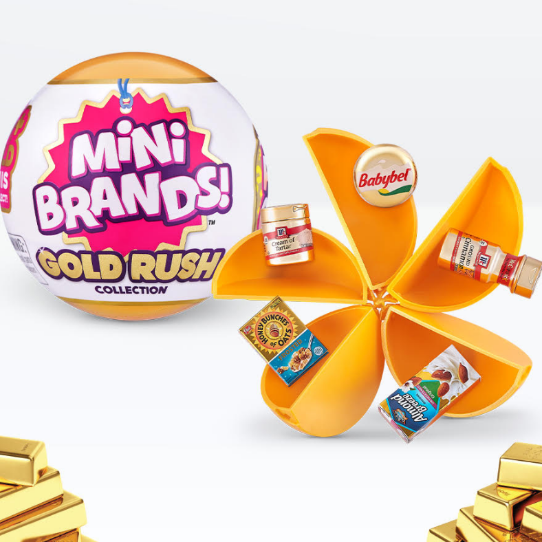 The New Line Of 5 Surprise Mini Brands Will Be All Gold