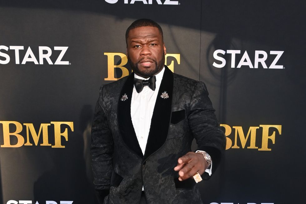 50 cent at the bmf series premiere