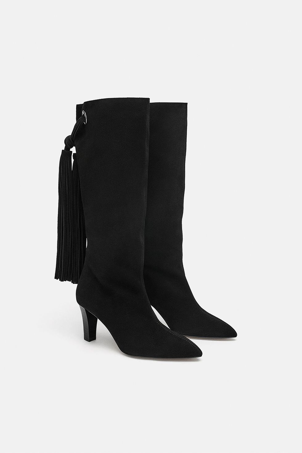 Footwear, Boot, Shoe, Leather, High heels, Knee-high boot, Suede, Leg, Joint, Riding boot, 