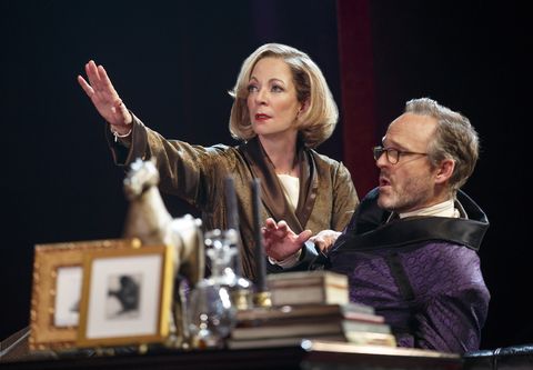 Allison Janney and John Benjamin Hickey in Six Degrees of Separation. ​​