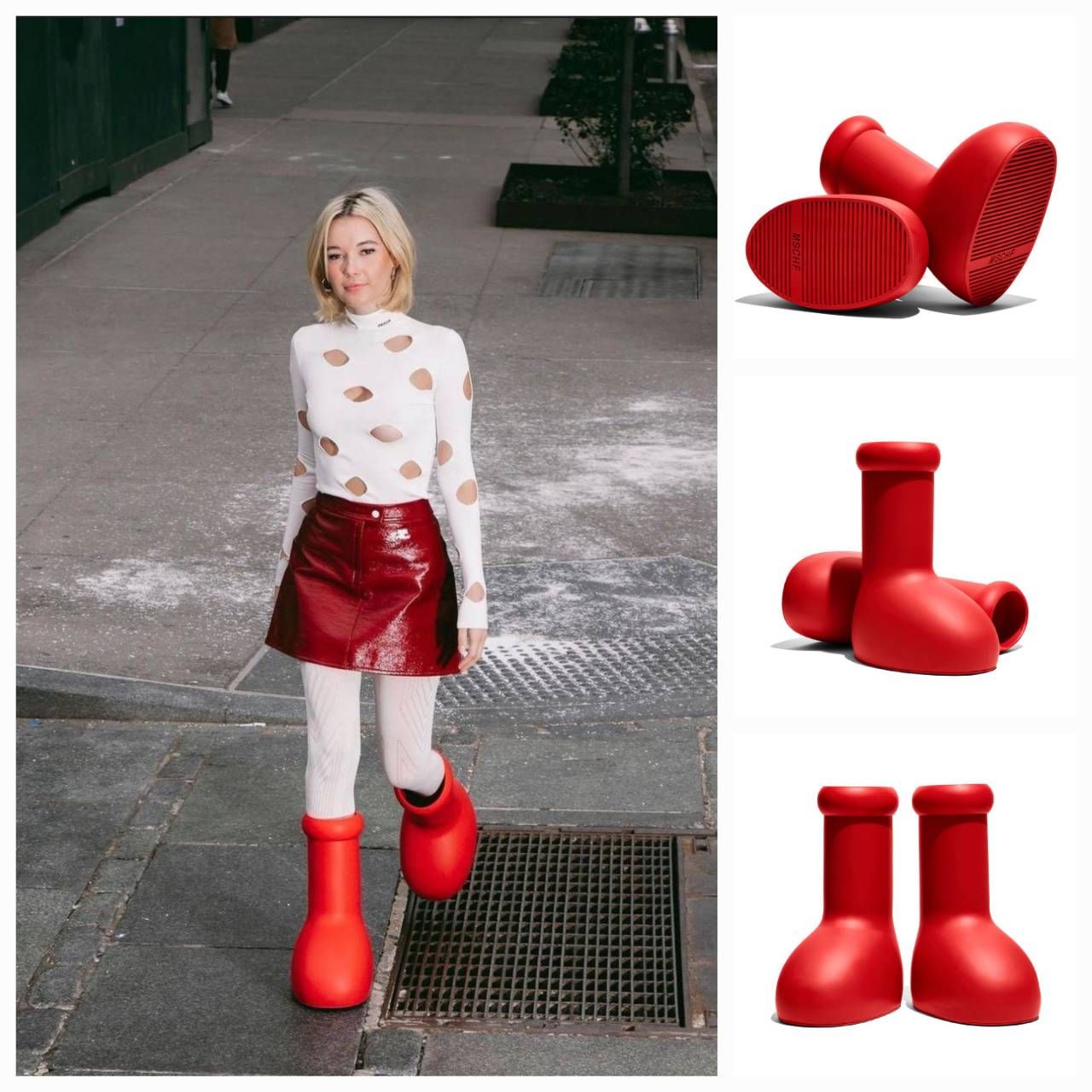 新品未使用MSCHF Big red boots アトムブーツ US7/25cm新品未使用