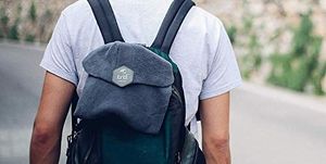 Shoulder, Bag, Joint, Product, Backpack, Messenger bag, Waist, Turquoise, Arm, Street fashion, 