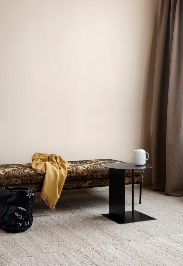 Ferm Living upholstered bench and table