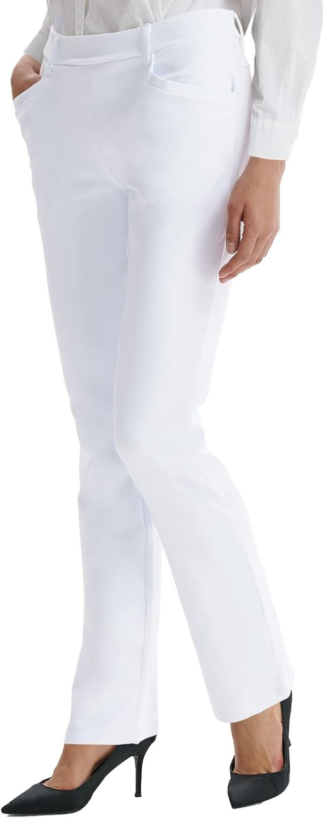 pantalón blanco de vestir de amazon