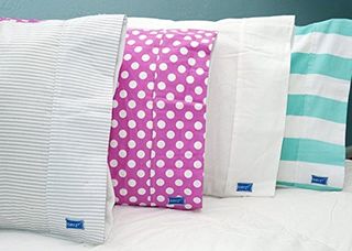 Pillow, Turquoise, Pattern, Pink, Cushion, Textile, Design, Linens, Furniture, Polka dot, 