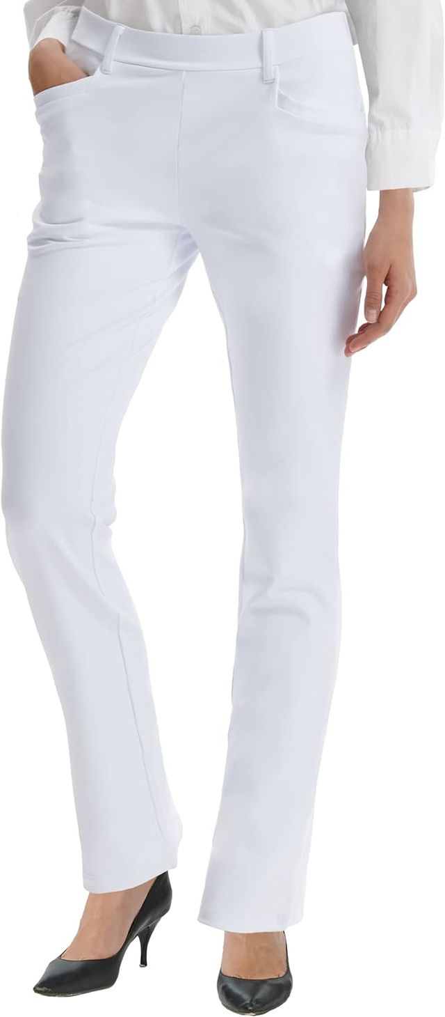 pantalón blanco de vestir de amazon