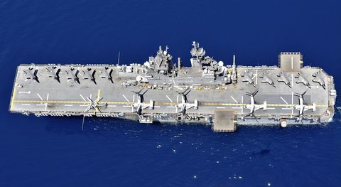 190329 n ri884 0227 south china sea march 29, 2019 the amphibious assault ship uss wasp lhd 1 transits the waters of the south china sea wasp, flagship of wasp amphibious ready group, is operating in the indo pacific region to enhance interoperability with partners and serve as a lethal, ready response force for any type of contingency us navy photo by mass communication specialist 1st class daniel barker