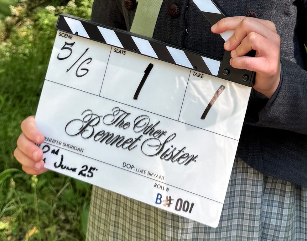 title:the other bennet sister,ep number:,tx date:17 06 2025,tx week:,embargoed until:17 06 2025 15:00:00,people:clapperboard,description:***embargoed until 15:00hrs 17th june 2025*** filming is underway in wales on the other bennet sister starring ella bruccoleri as mary bennet. ruth jones, richard e. grant, indira varma, and richard coyle have joined the cast and take on iconic austen characters in bbc’s the other bennet sister.,copyright:(c) bad wolf,credit line:bbc/bad wolf