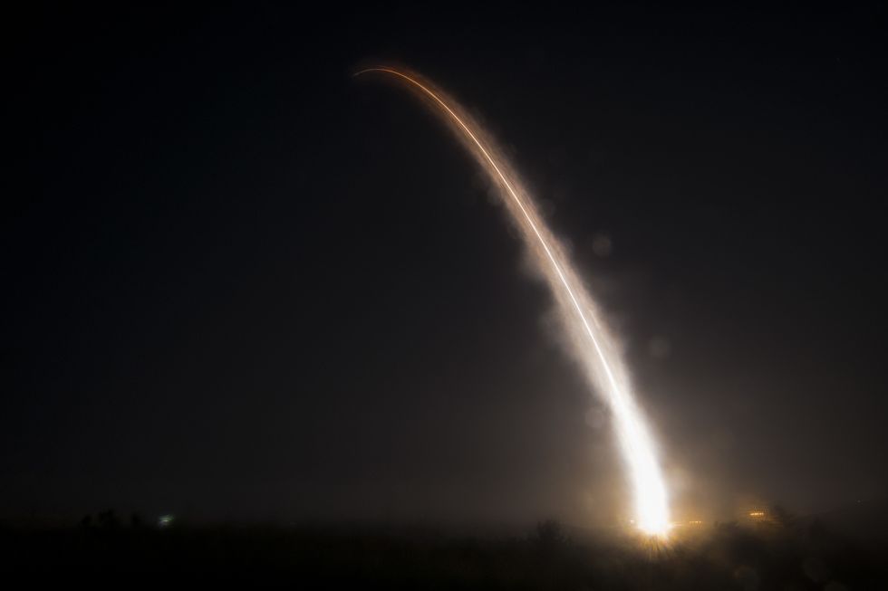 an unarmed minuteman iii intercontinental ballistic missile launches during an operational test at 242 am pacific time may 1, 2019, at vandenberg air force base, calif us air force photo by airman 1st class aubree milks