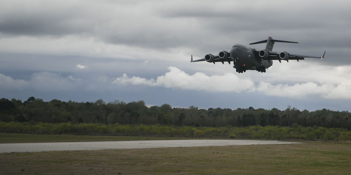 C-17 performs semi prepared runway operations flight