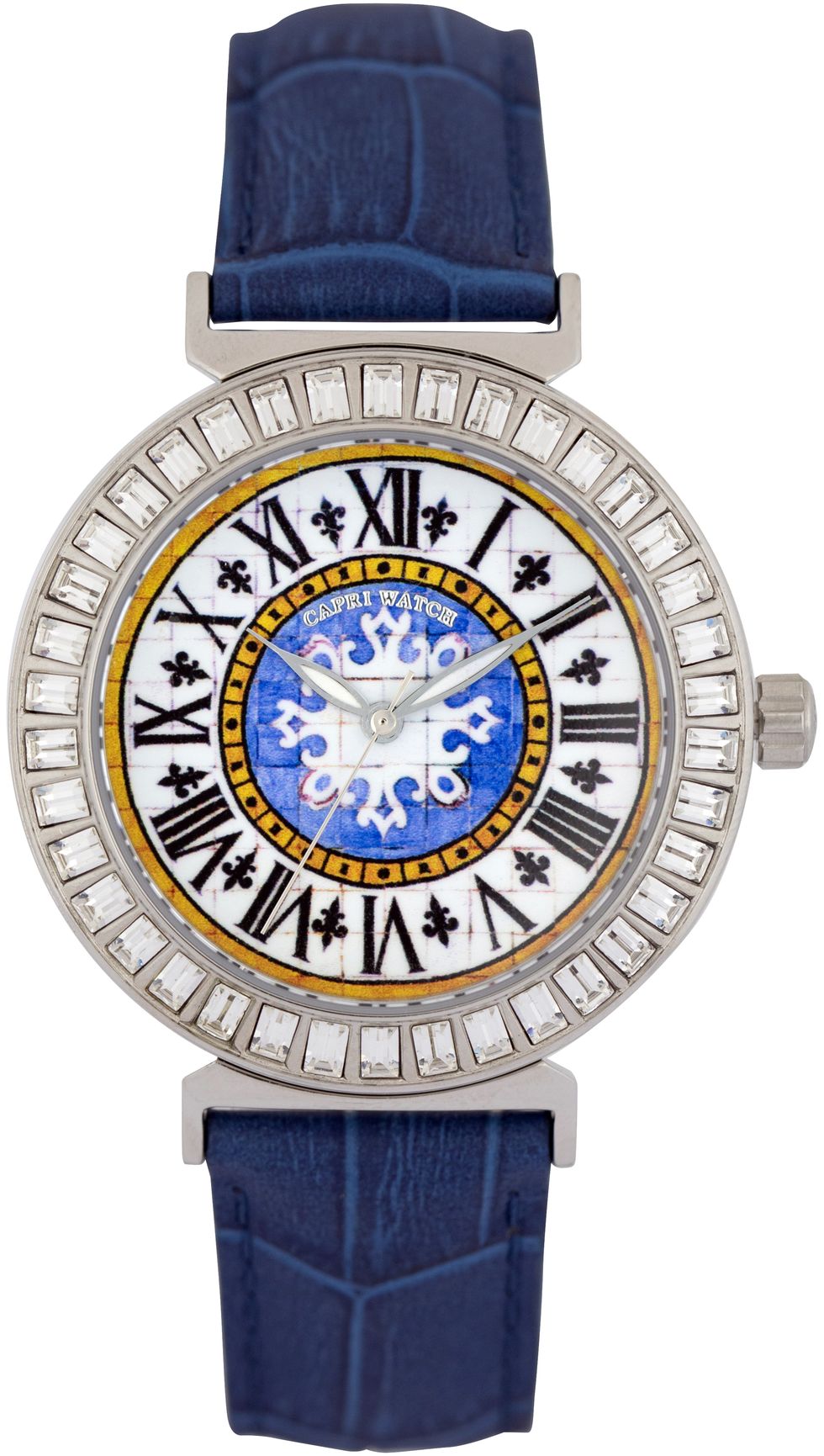 capri watch modello  rossella first stainless steel pavè blue royal