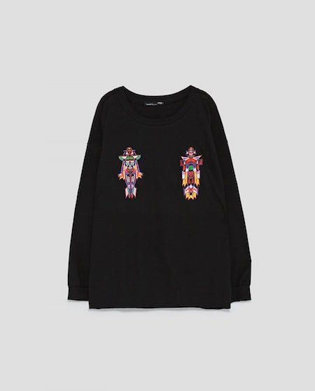Clothing, Sleeve, T-shirt, Black, Long-sleeved t-shirt, Outerwear, Top, Design, Sweater, Embroidery, 