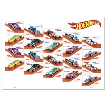 usps hot wheels stamps