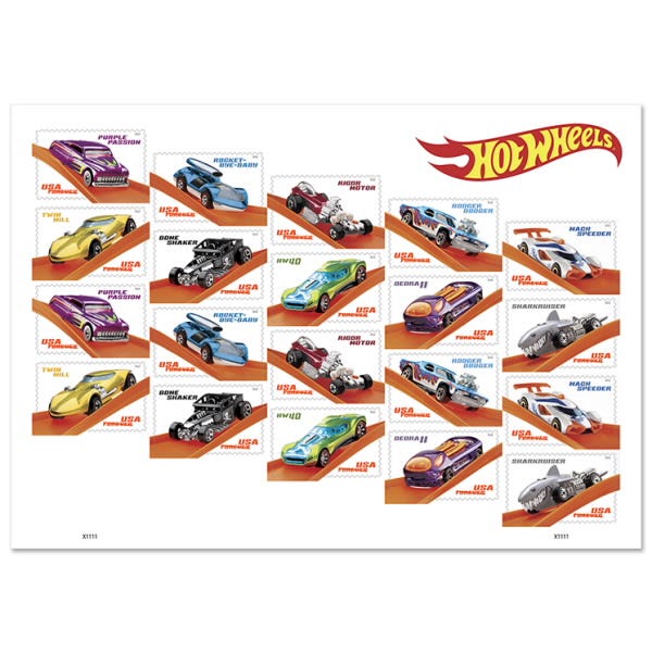 hot wheels stamps