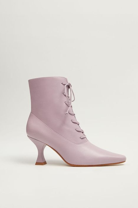 Footwear, Shoe, White, Pink, Boot, Lilac, Joint, Beige, Leather, Magenta, 