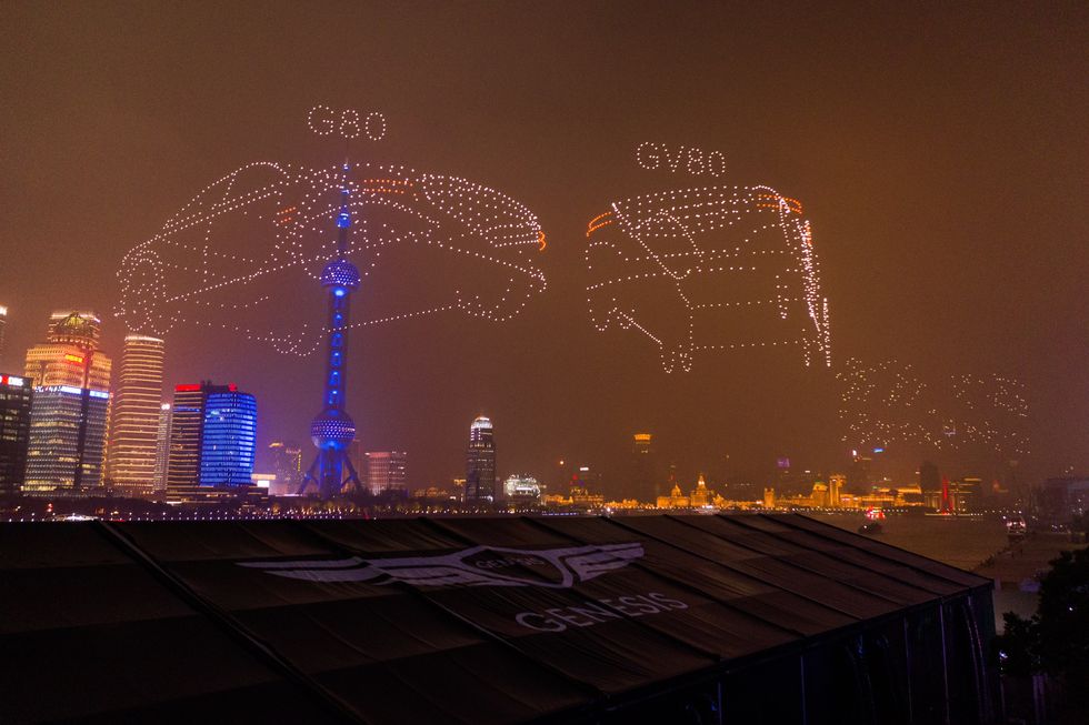 genesis show de drones en shanghai