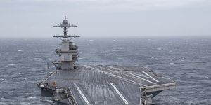 atlantic ocean oct 27, 2019 uss gerald r ford cvn 78 steams in the atlantic ocean for the first time since july 2018 ford is conducting sea trials following its 15 month post shakedown availability us navy photo by mass communication specialist 3rd class connor loessin