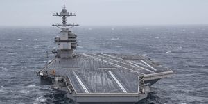 atlantic ocean oct 27, 2019 uss gerald r ford cvn 78 steams in the atlantic ocean for the first time since july 2018 ford is conducting sea trials following its 15 month post shakedown availability us navy photo by mass communication specialist 3rd class connor loessin