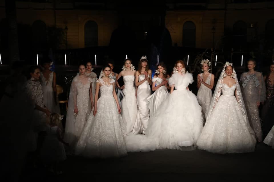 Dress, Gown, Wedding dress, Photograph, Bridal clothing, Bride, Fashion, Event, Haute couture, Ceremony, 