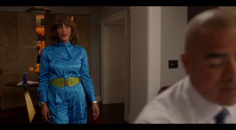 blue dress and just like that