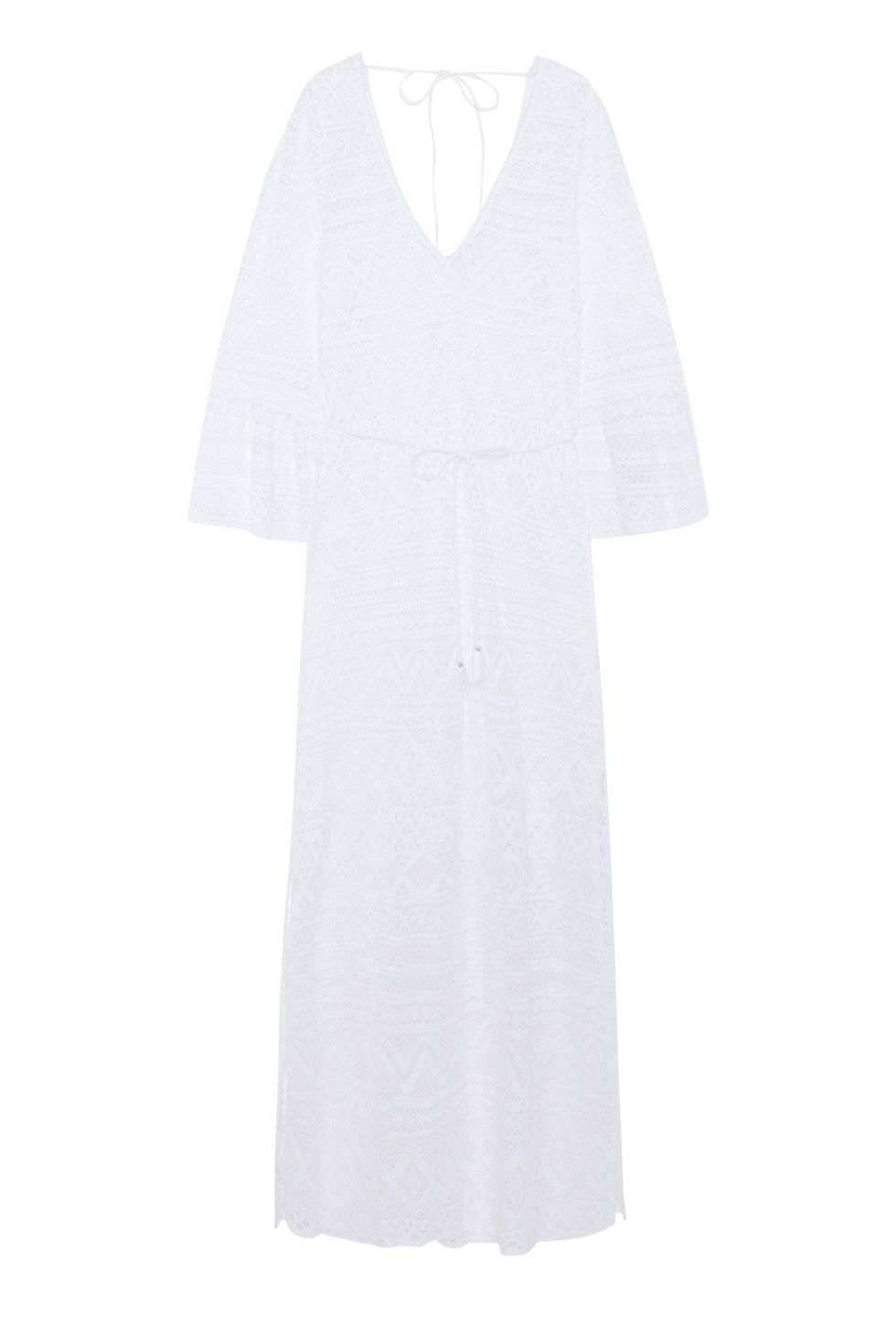 White, Clothing, Robe, Dress, Sleeve, Outerwear, Neck, Gown, Day dress, Nightwear, 
