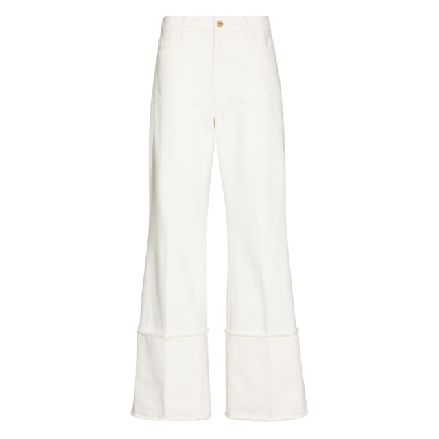 witte flared jeans