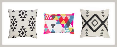 geometric throw pillows