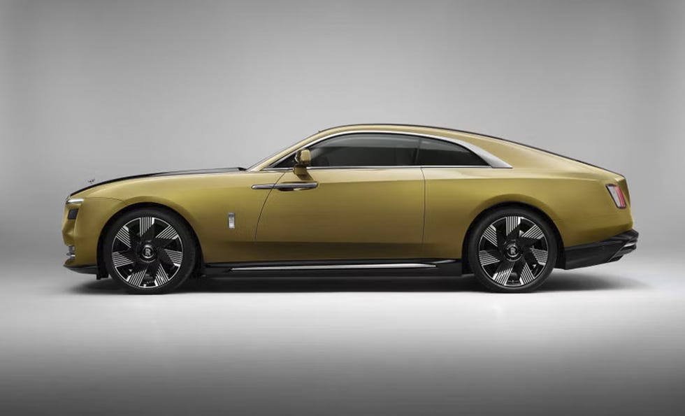 luxury sports coupe car in metallic gold finish