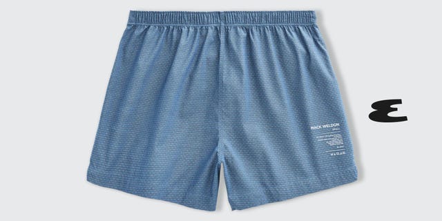 mens swim trunks with a patterned fabric