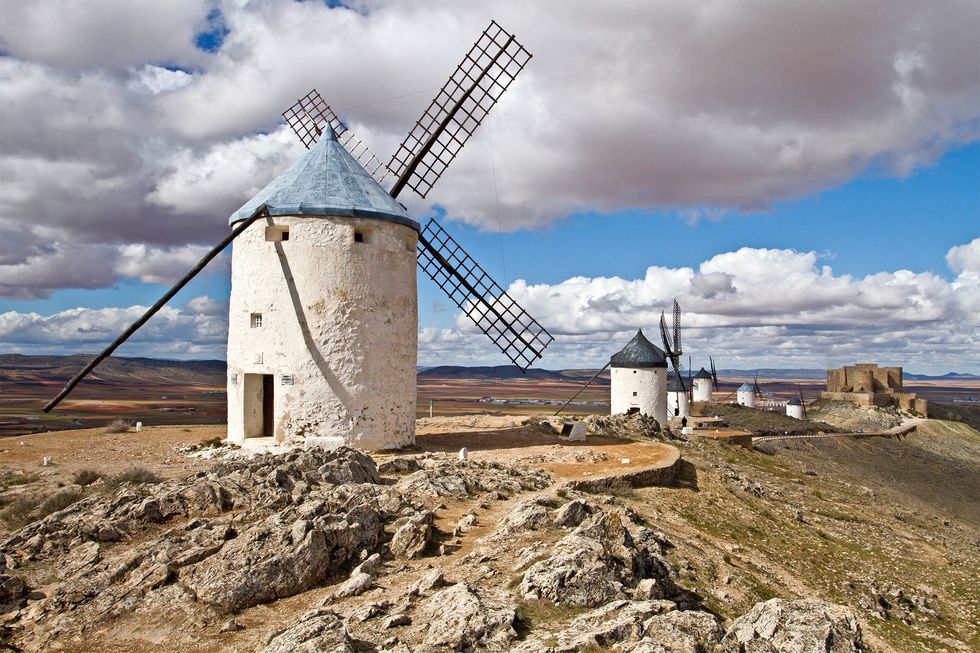 De Don Quichotmolens in Consuegra Spanje