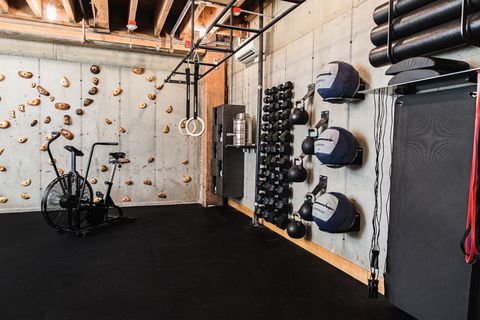 Wall, Room, Building, Crossfit, Door, Physical fitness, 