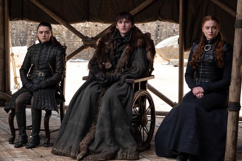 maisie williams, isaac hempstead wright, sophie turner in game of thrones