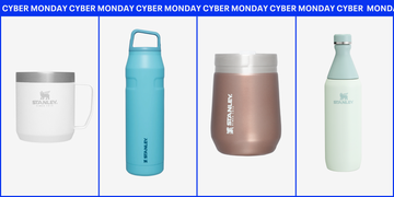 collection of stanley drinkware featuring various styles and colors