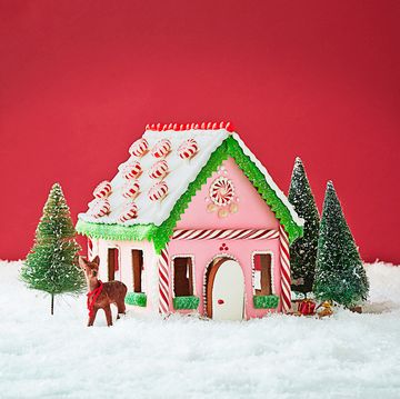 pink gingerbread house