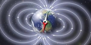 illustration of earth's magnetic field