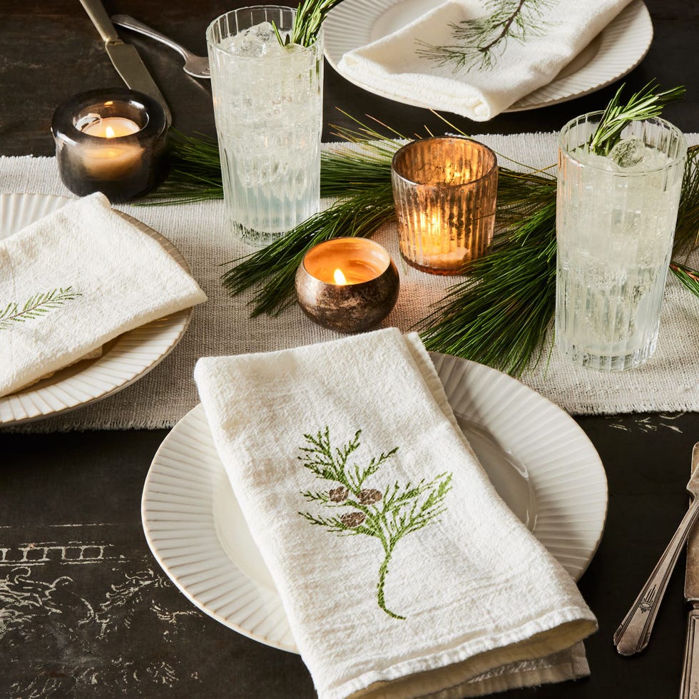 Table with plates and glasses