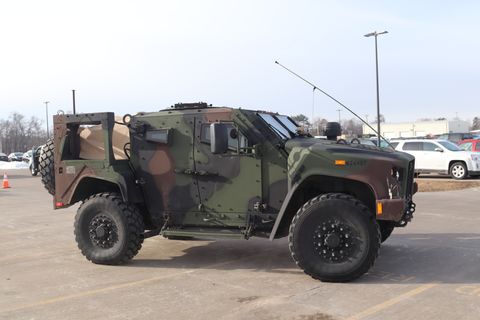 a joint light tactical vehicle jltv with lt gen charles d luckey, chief of army reserve and commanding general, us army reserve command, as a passenger moves out feb 7, 2020, to drive through range areas at fort mccoy, wis in an official visit, luckey spoke to fort mccoy noncommissioned officer academy students, visited with garrison officials about various projects, and met with jltv training personnel to learn more about how the training is planned for 2020 us army photo by scott t sturkol, public affairs office, fort mccoy, wis